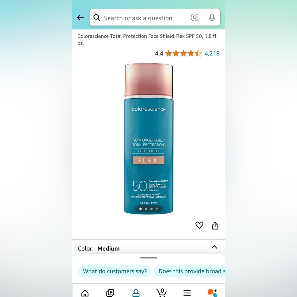 Color science sunscreen
